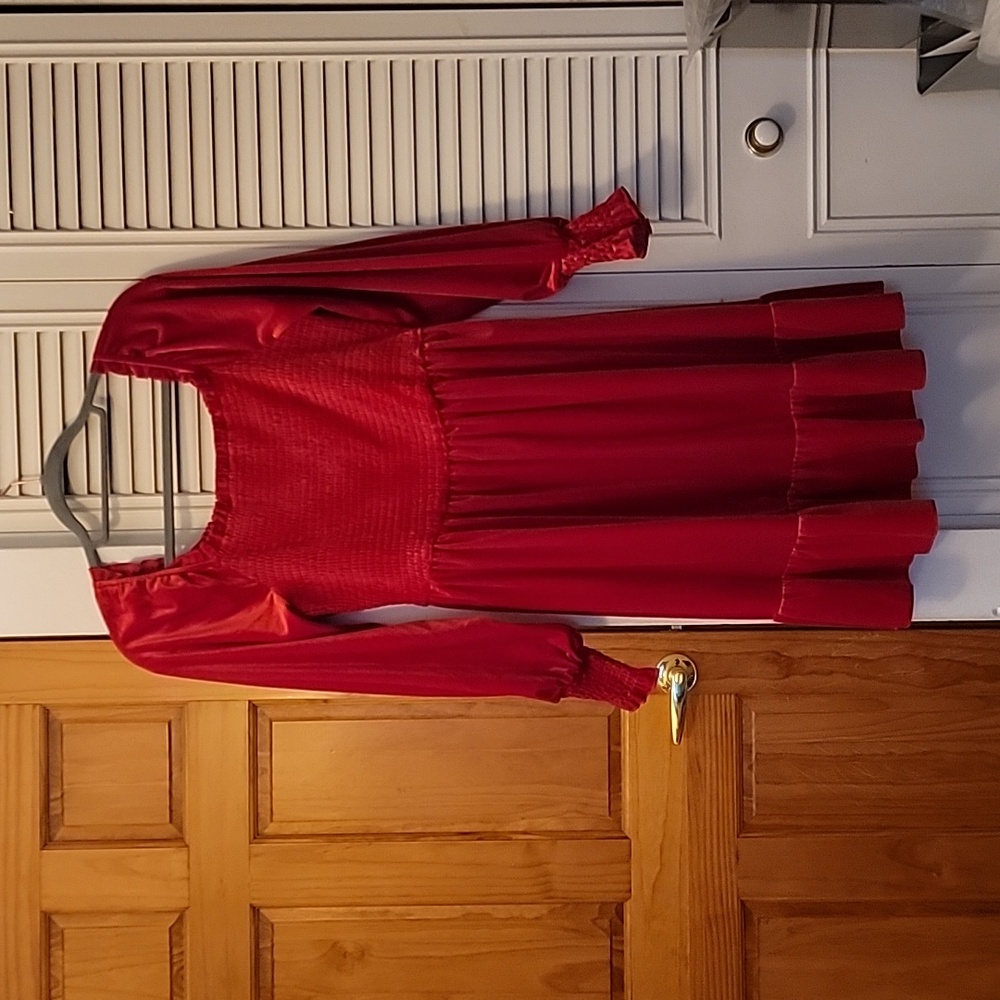 Long Sleeve Velvet Dress